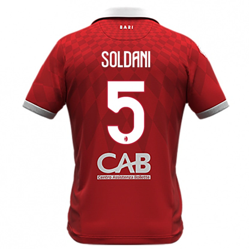 Danxen Herren Mauro Soldani #5 Rot Weiß Auswärtstrikot Trikot 2025/26 T-Shirt Österreich