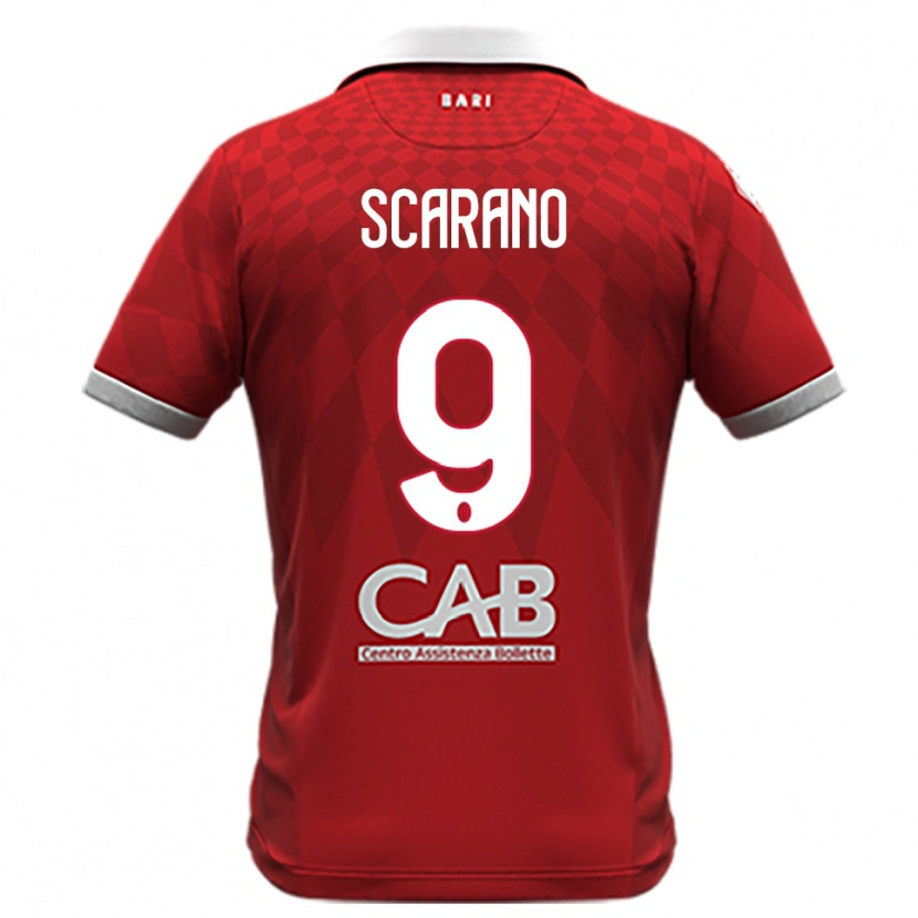 Danxen Herren Giuseppe Scarano #9 Rot Weiß Auswärtstrikot Trikot 2025/26 T-Shirt Österreich