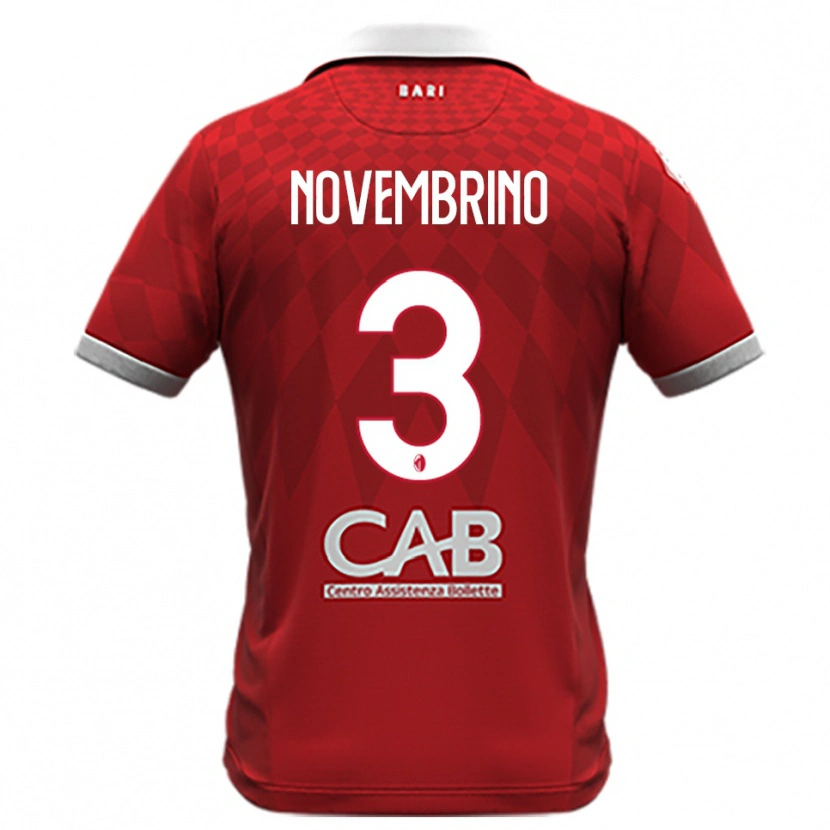 Danxen Herren Gioele Novembrino #3 Rot Weiß Auswärtstrikot Trikot 2025/26 T-Shirt Österreich