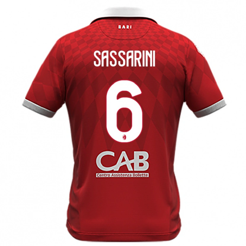 Danxen Herren Luca Sassarini #6 Rot Weiß Auswärtstrikot Trikot 2025/26 T-Shirt Österreich