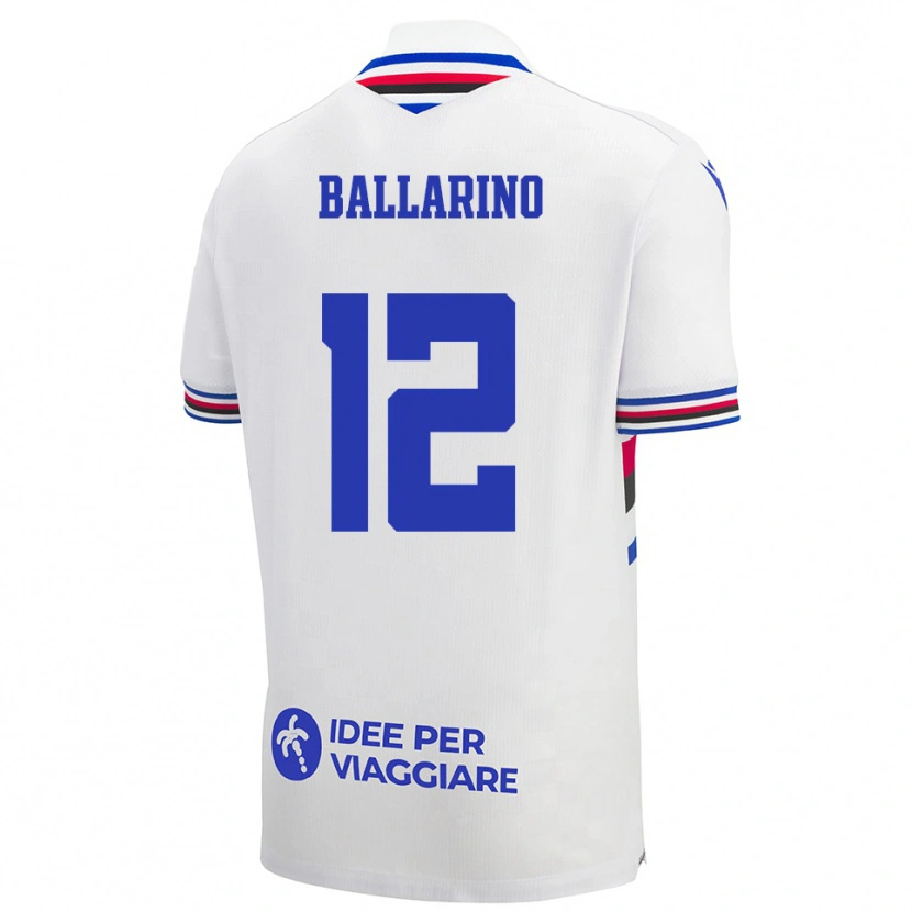 Danxen Herren Alessio Ballarino #12 Weiß Blau Rot Auswärtstrikot Trikot 2025/26 T-Shirt Österreich