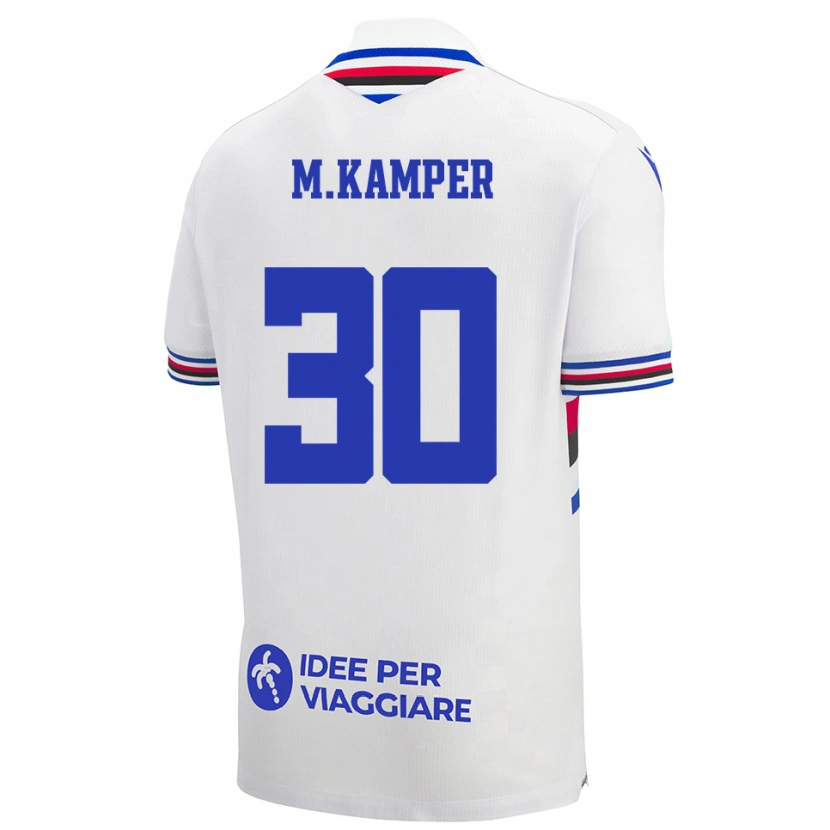 Danxen Herren Maia Leona Kamper Rodrigues #30 Weiß Blau Rot Auswärtstrikot Trikot 2025/26 T-Shirt Österreich