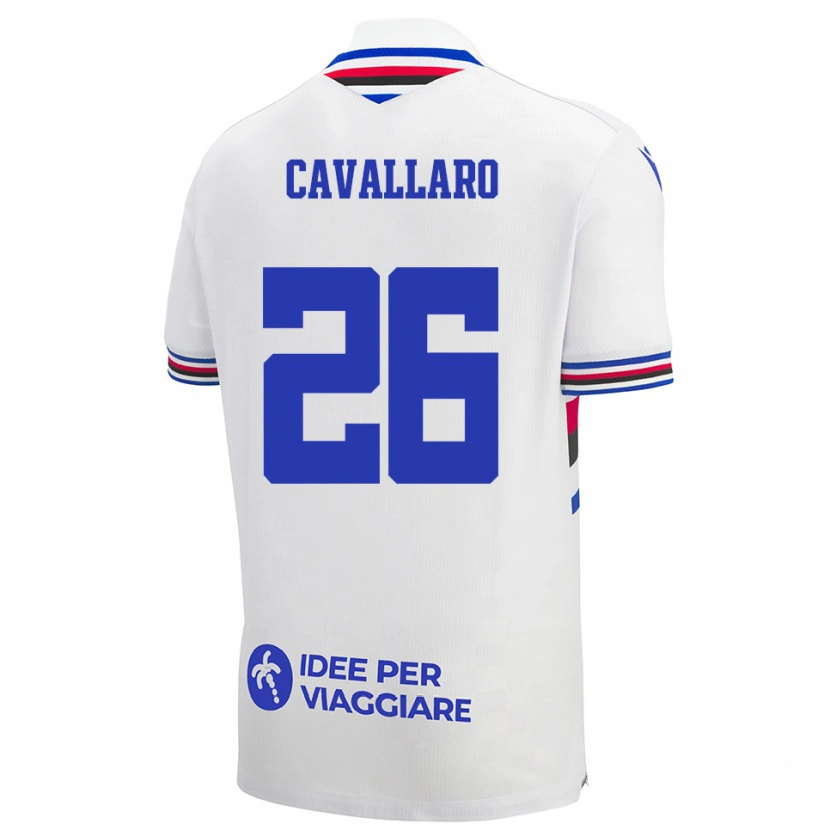 Danxen Herren Michele Cavallaro #26 Weiß Blau Rot Auswärtstrikot Trikot 2025/26 T-Shirt Österreich