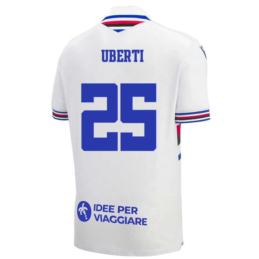 Danxen Herren Nicolò Uberti #25 Weiß Blau Rot Auswärtstrikot Trikot 2025/26 T-Shirt Österreich