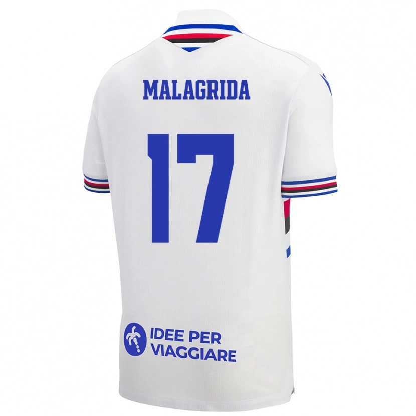 Danxen Herren Lorenzo Malagrida #17 Weiß Blau Rot Auswärtstrikot Trikot 2025/26 T-Shirt Österreich