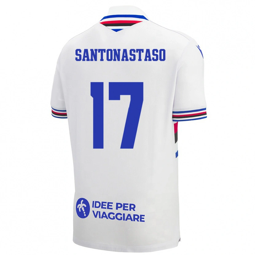Danxen Herren Vincenzo Santonastaso #17 Weiß Blau Rot Auswärtstrikot Trikot 2025/26 T-Shirt Österreich