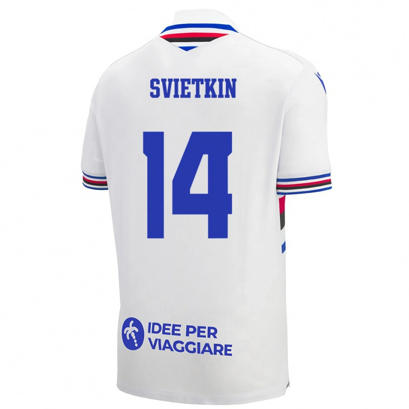 Danxen Herren Tomas Svietkin #14 Weiß Blau Rot Auswärtstrikot Trikot 2025/26 T-Shirt Österreich