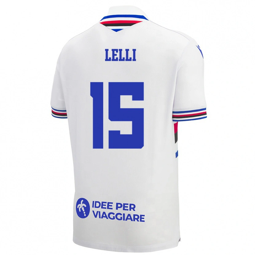 Danxen Herren Gabriele Lelli #15 Weiß Blau Rot Auswärtstrikot Trikot 2025/26 T-Shirt Österreich