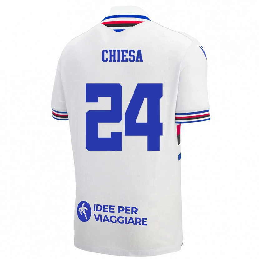 Danxen Herren Lorenzo Chiesa #24 Weiß Blau Rot Auswärtstrikot Trikot 2025/26 T-Shirt Österreich