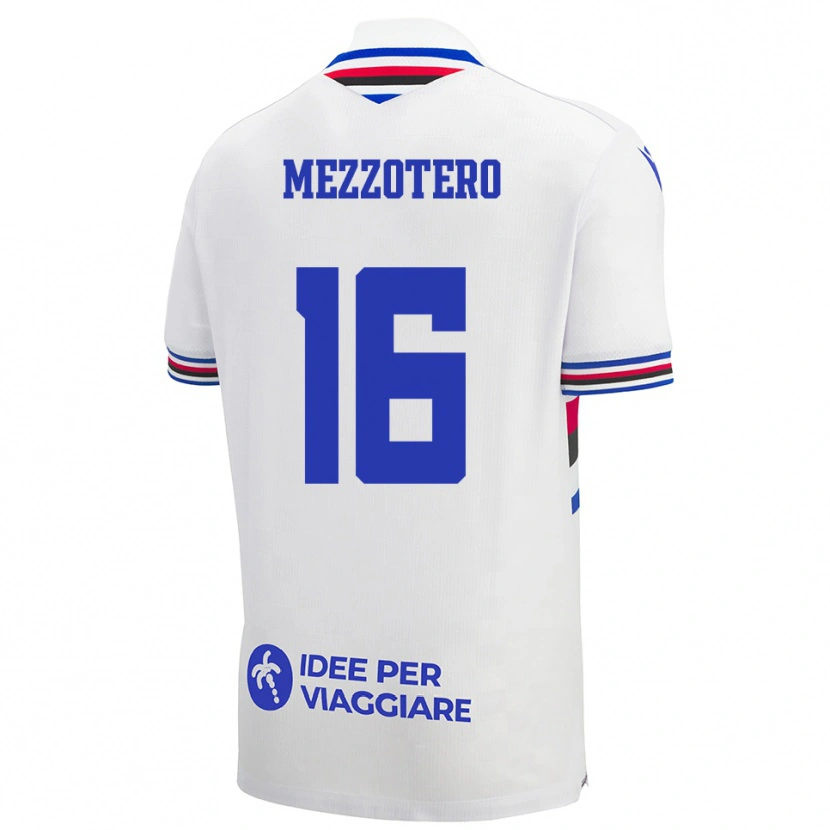 Danxen Herren Lorenzo Mezzotero #16 Weiß Blau Rot Auswärtstrikot Trikot 2025/26 T-Shirt Österreich
