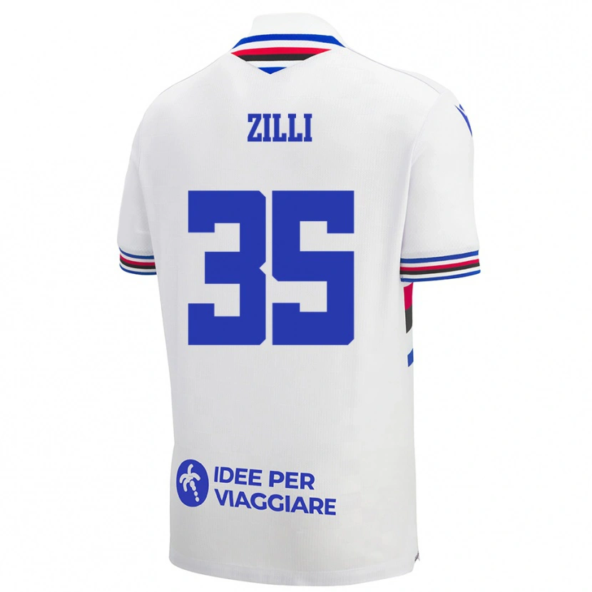 Danxen Herren Elisa Zilli #35 Weiß Blau Rot Auswärtstrikot Trikot 2025/26 T-Shirt Österreich