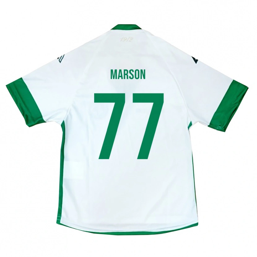Danxen Herren Leonardo Marson #77 Weiß Grün Blau Auswärtstrikot Trikot 2025/26 T-Shirt Österreich