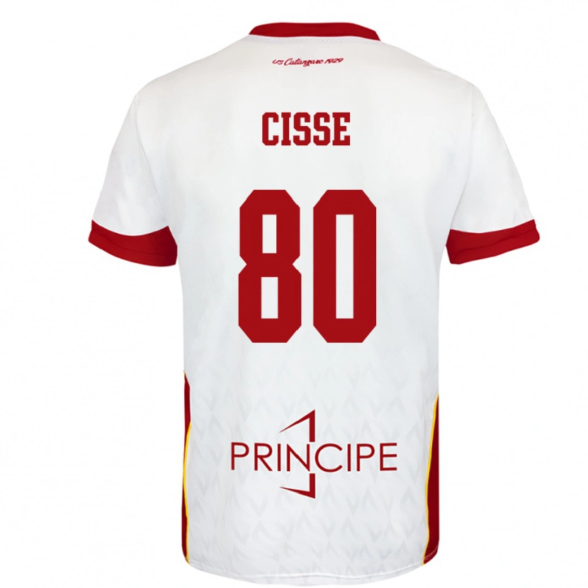 Danxen Herren Alphadjo Cissè #80 Weiß Rot Auswärtstrikot Trikot 2025/26 T-Shirt Österreich