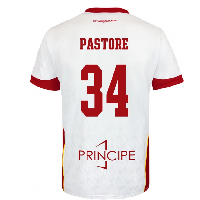 Danxen Herren Federico Pastore #34 Weiß Rot Auswärtstrikot Trikot 2025/26 T-Shirt Österreich