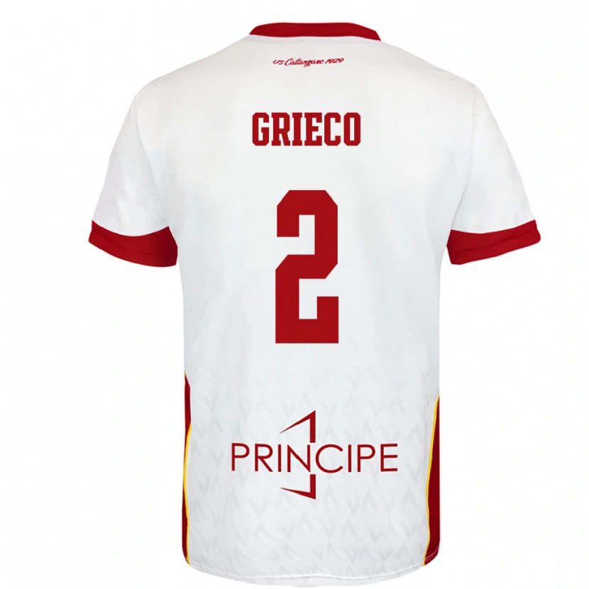 Danxen Herren Salvatore Grieco #2 Weiß Rot Auswärtstrikot Trikot 2025/26 T-Shirt Österreich