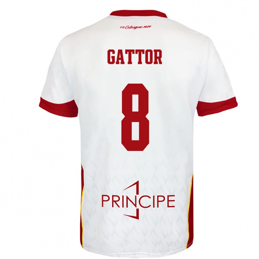 Danxen Herren Gianluca Gattor #8 Weiß Rot Auswärtstrikot Trikot 2025/26 T-Shirt Österreich