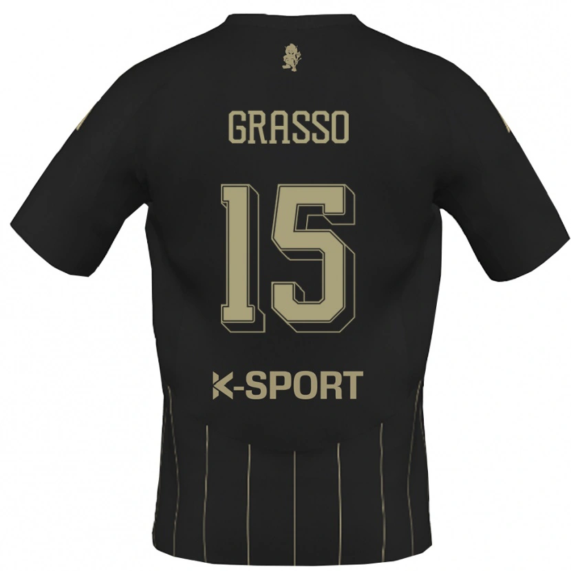 Danxen Herren Agostino Grasso #15 Grau Weiß Auswärtstrikot Trikot 2025/26 T-Shirt Österreich