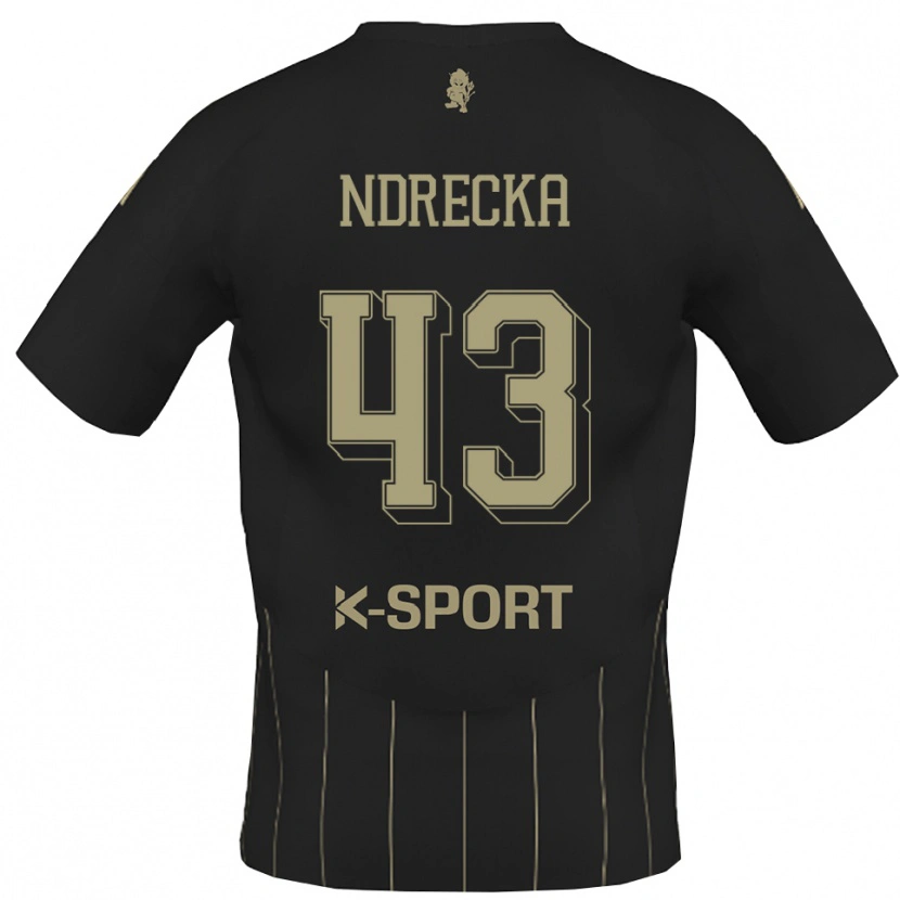 Danxen Herren Angelo Ndrecka #43 Grau Weiß Auswärtstrikot Trikot 2025/26 T-Shirt Österreich