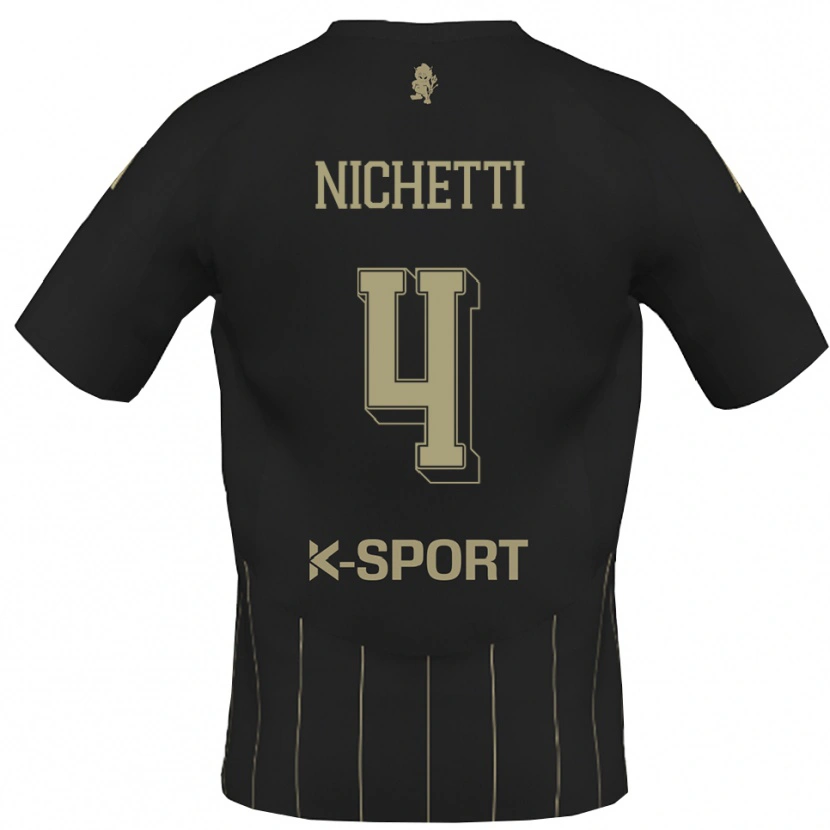 Danxen Herren Marco Nichetti #4 Grau Weiß Auswärtstrikot Trikot 2025/26 T-Shirt Österreich