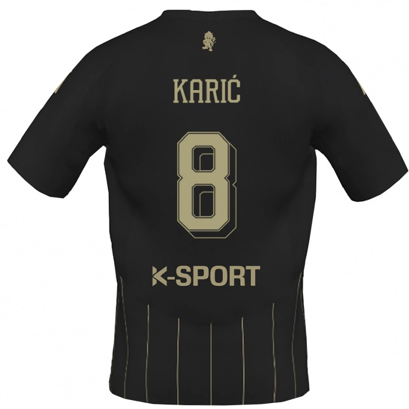 Danxen Herren Nermin Karić #8 Grau Weiß Auswärtstrikot Trikot 2025/26 T-Shirt Österreich