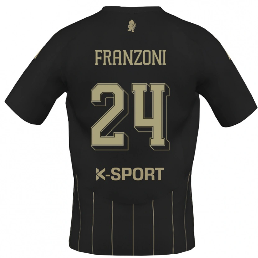Danxen Herren Andrea Franzoni #24 Grau Weiß Auswärtstrikot Trikot 2025/26 T-Shirt Österreich