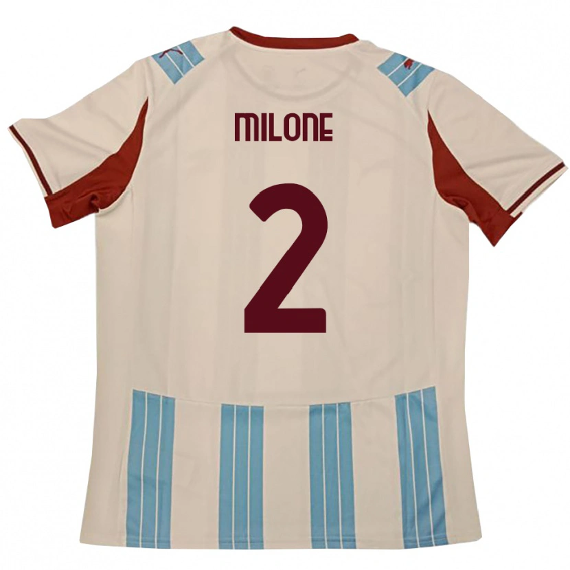 Danxen Herren Gabriele Milone #2 Himmelblau Weiß Auswärtstrikot Trikot 2025/26 T-Shirt Österreich