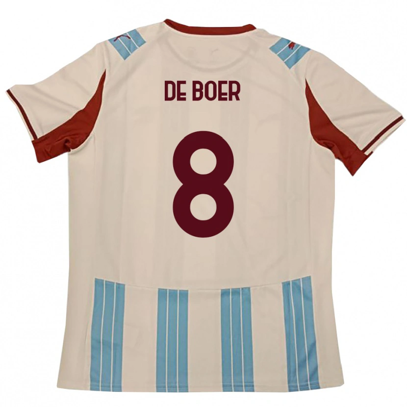 Danxen Herren Kees De Boer #8 Himmelblau Weiß Auswärtstrikot Trikot 2025/26 T-Shirt Österreich