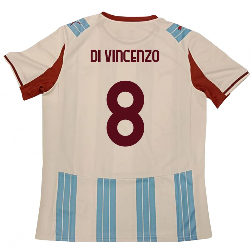 Danxen Herren Edoardo Di Vincenzo #8 Himmelblau Weiß Auswärtstrikot Trikot 2025/26 T-Shirt Österreich