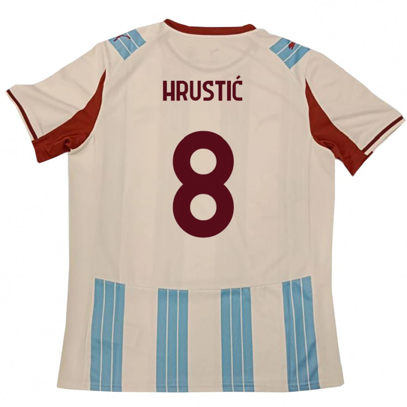 Danxen Herren Ajdin Hrustic #8 Himmelblau Weiß Auswärtstrikot Trikot 2025/26 T-Shirt Österreich