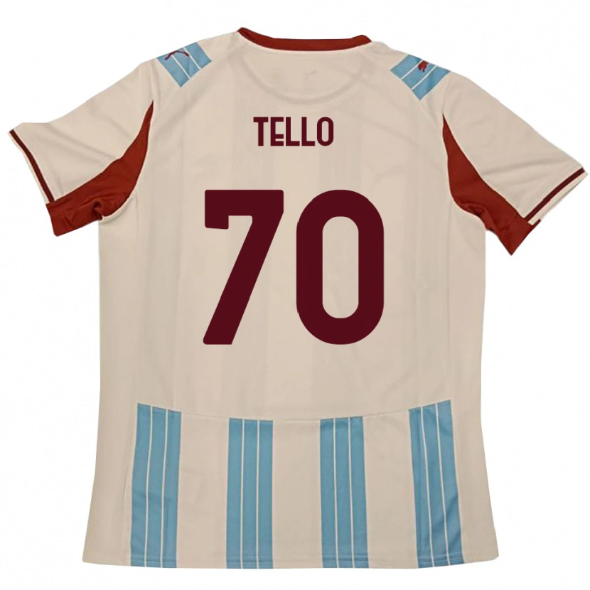 Danxen Herren Andrés Tello #70 Himmelblau Weiß Auswärtstrikot Trikot 2025/26 T-Shirt Österreich