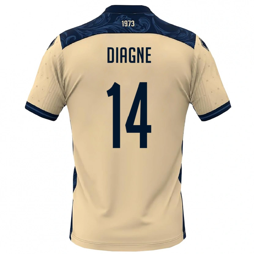 Danxen Herren Baye Diagne #14 Weiß Marineblau Auswärtstrikot Trikot 2025/26 T-Shirt Österreich
