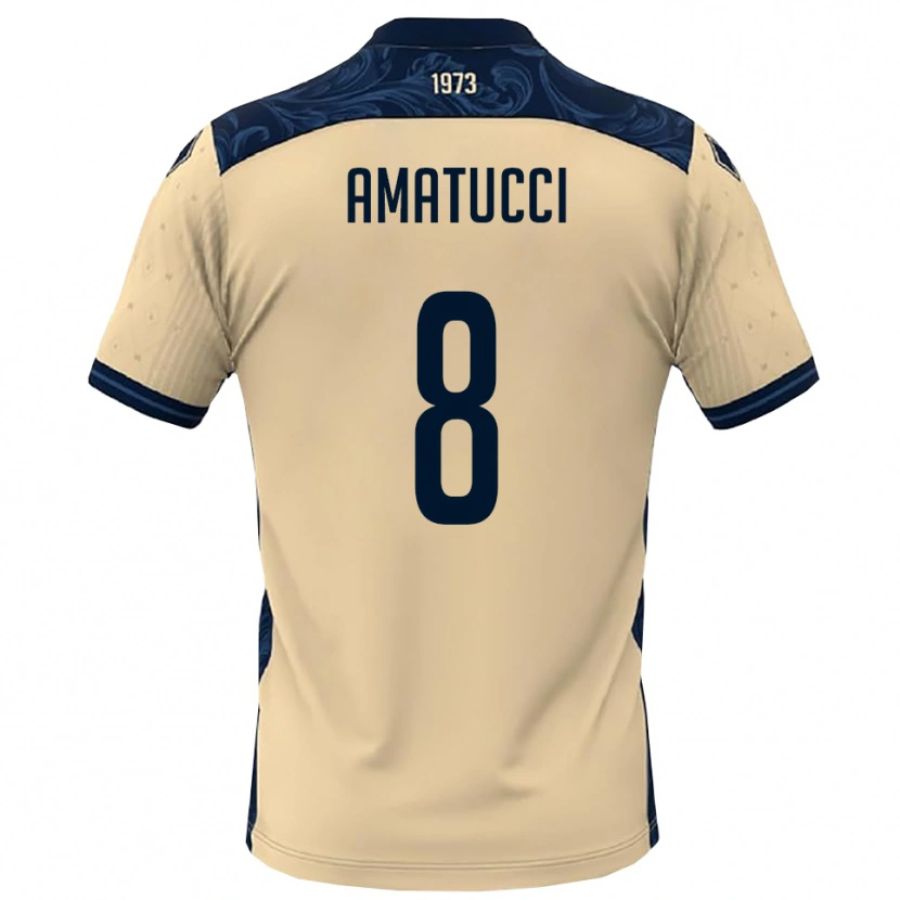 Danxen Herren Francesco Amatucci #8 Weiß Marineblau Auswärtstrikot Trikot 2025/26 T-Shirt Österreich