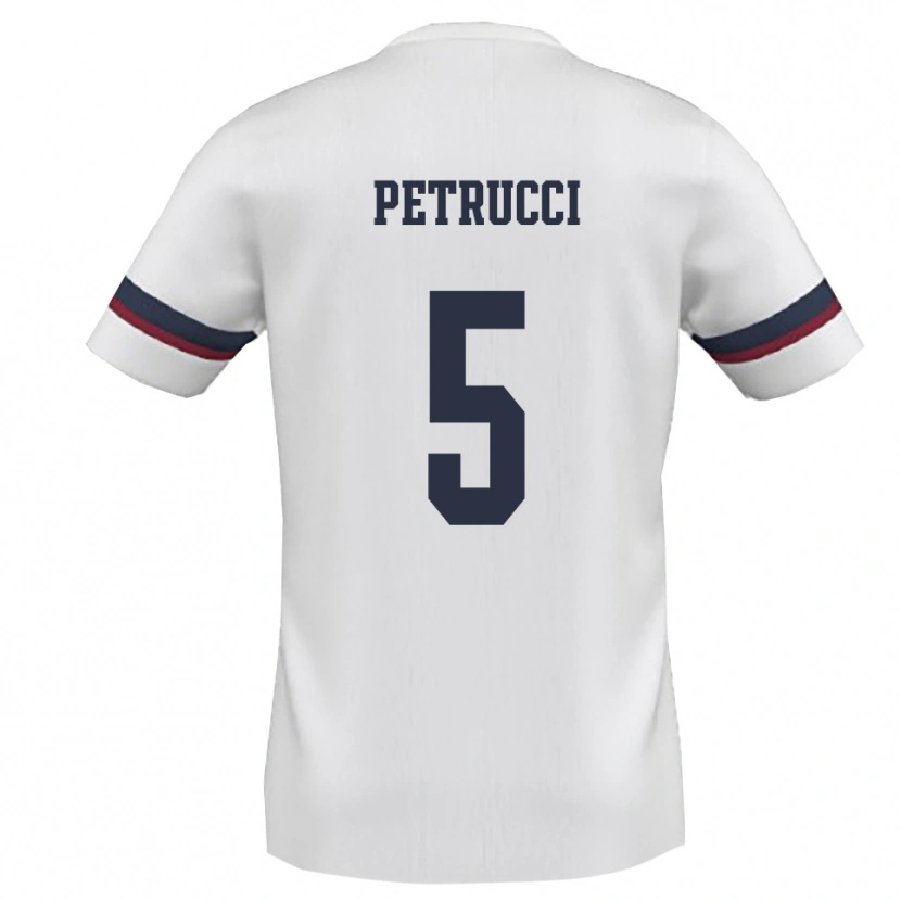 Danxen Herren Gianluca Petrucci #5 Weiß Rot Auswärtstrikot Trikot 2025/26 T-Shirt Österreich