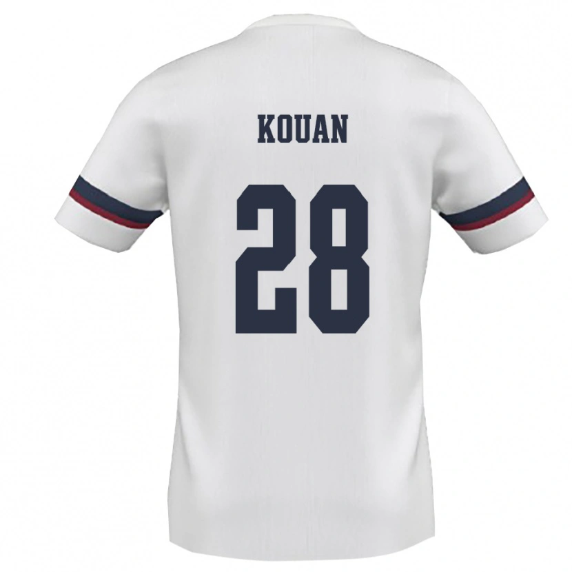 Danxen Herren Christian Kouan #28 Weiß Rot Auswärtstrikot Trikot 2025/26 T-Shirt Österreich