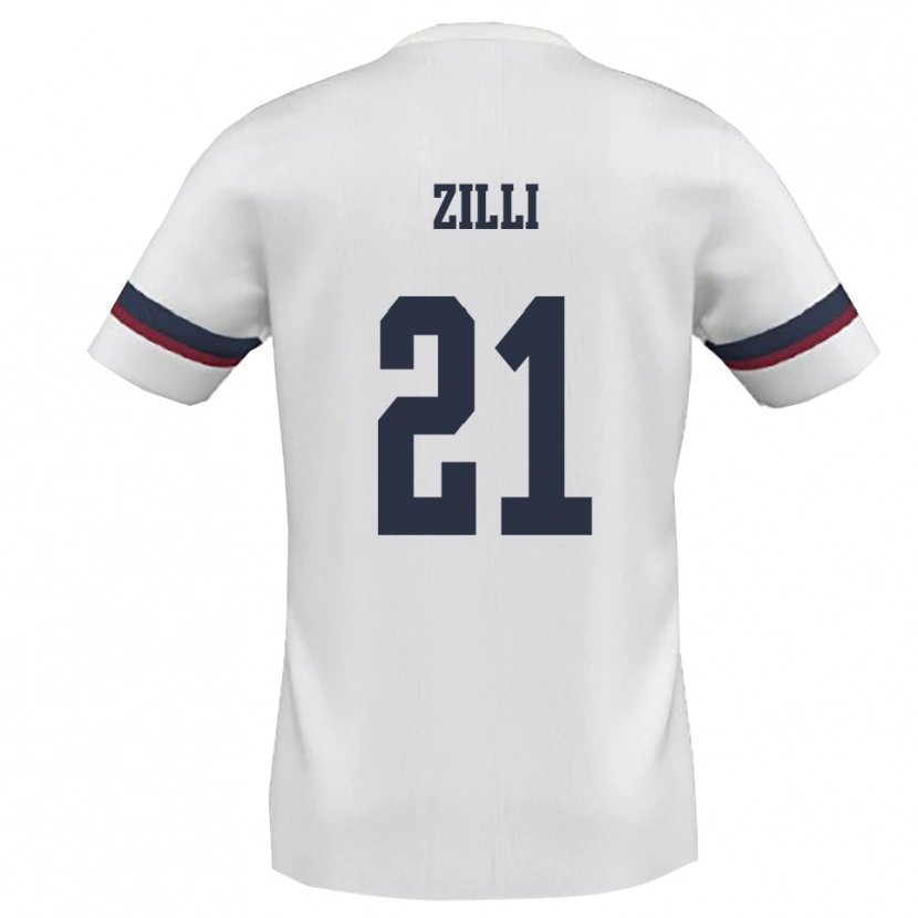 Danxen Herren Massimo Zilli #21 Weiß Rot Auswärtstrikot Trikot 2025/26 T-Shirt Österreich