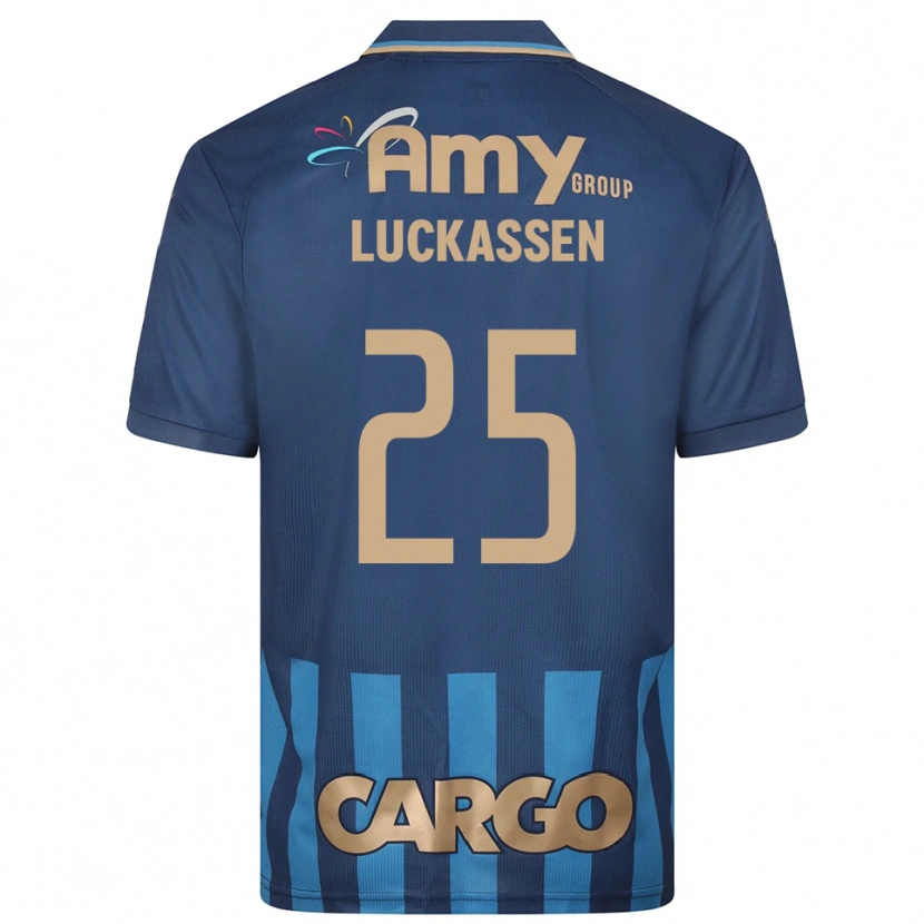 Danxen Herren Derrick Luckassen #25 Marineblau Blau Auswärtstrikot Trikot 2025/26 T-Shirt Österreich