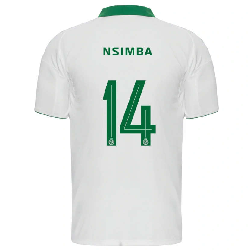 Danxen Herren Vital Nsimba #14 Weiß Grün Auswärtstrikot Trikot 2025/26 T-Shirt Österreich