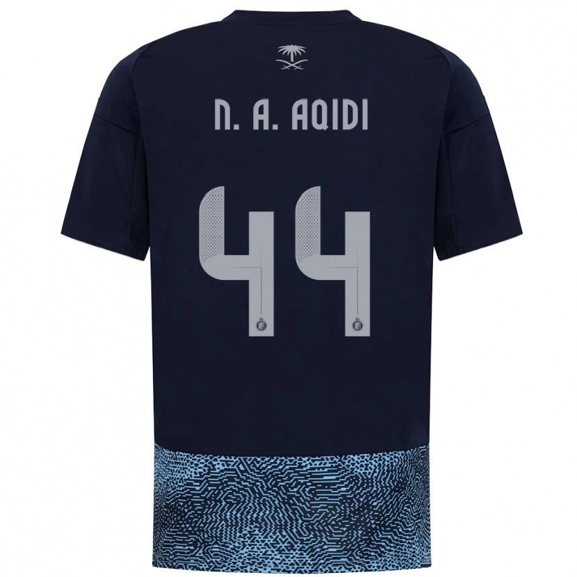 Danxen Herren Nawaf Al-Aqidi #44 Marineblau Himmelblau Auswärtstrikot Trikot 2025/26 T-Shirt Österreich