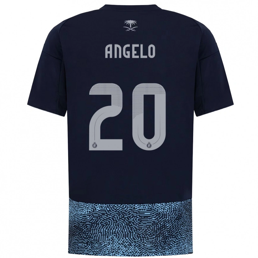 Danxen Herren Ângelo #20 Marineblau Himmelblau Auswärtstrikot Trikot 2025/26 T-Shirt Österreich