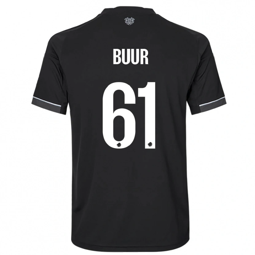 Danxen Herren Oscar Buur #61 Schwarz Weiß Auswärtstrikot Trikot 2025/26 T-Shirt Österreich
