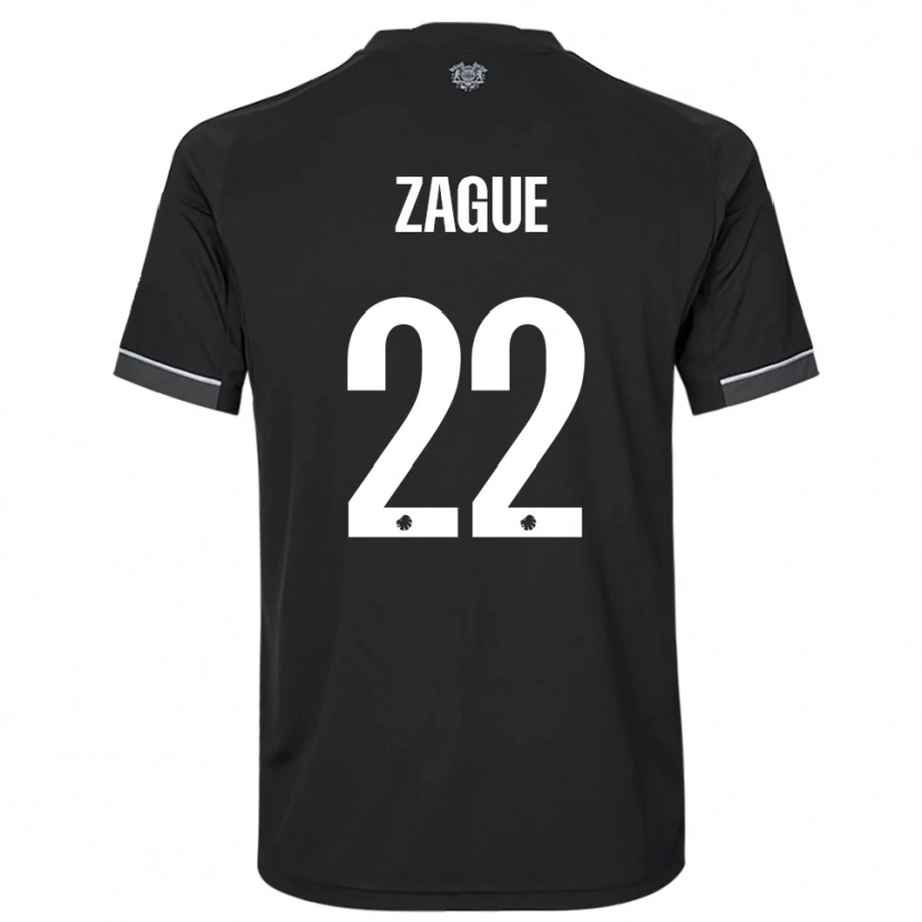 Danxen Herren Yoram Zague #22 Schwarz Weiß Auswärtstrikot Trikot 2025/26 T-Shirt Österreich