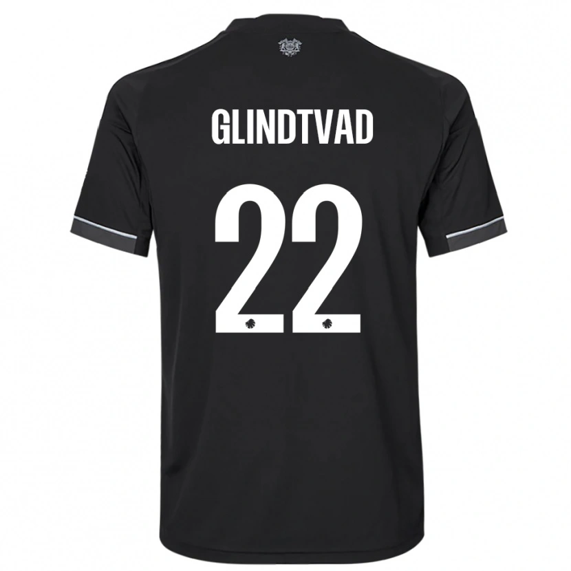 Danxen Herren William Glindtvad #22 Schwarz Weiß Auswärtstrikot Trikot 2025/26 T-Shirt Österreich