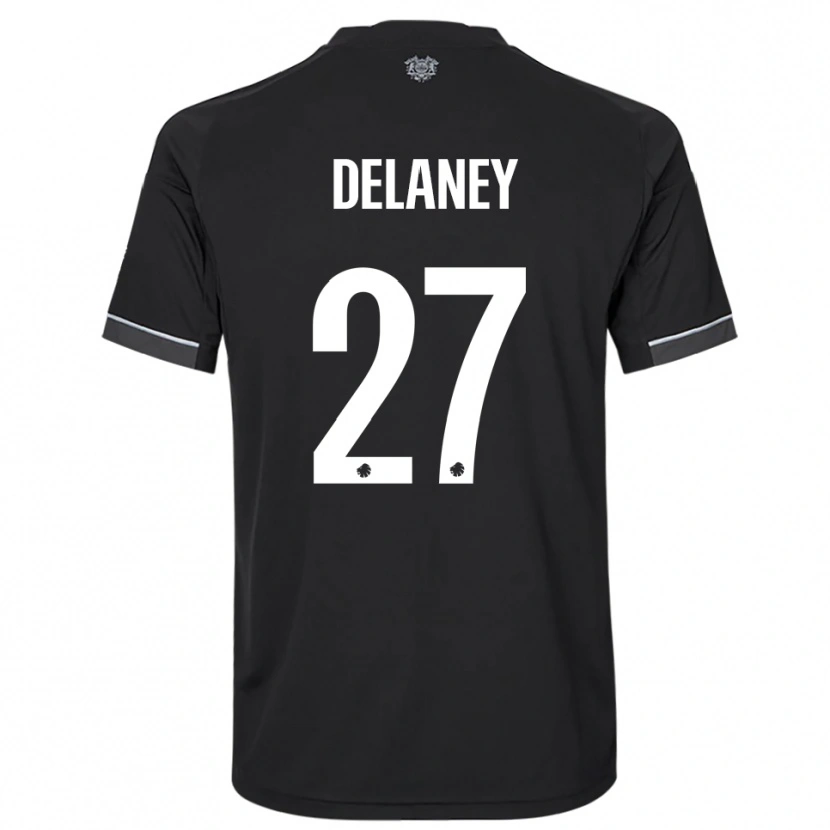 Danxen Herren Thomas Delaney #27 Schwarz Weiß Auswärtstrikot Trikot 2025/26 T-Shirt Österreich