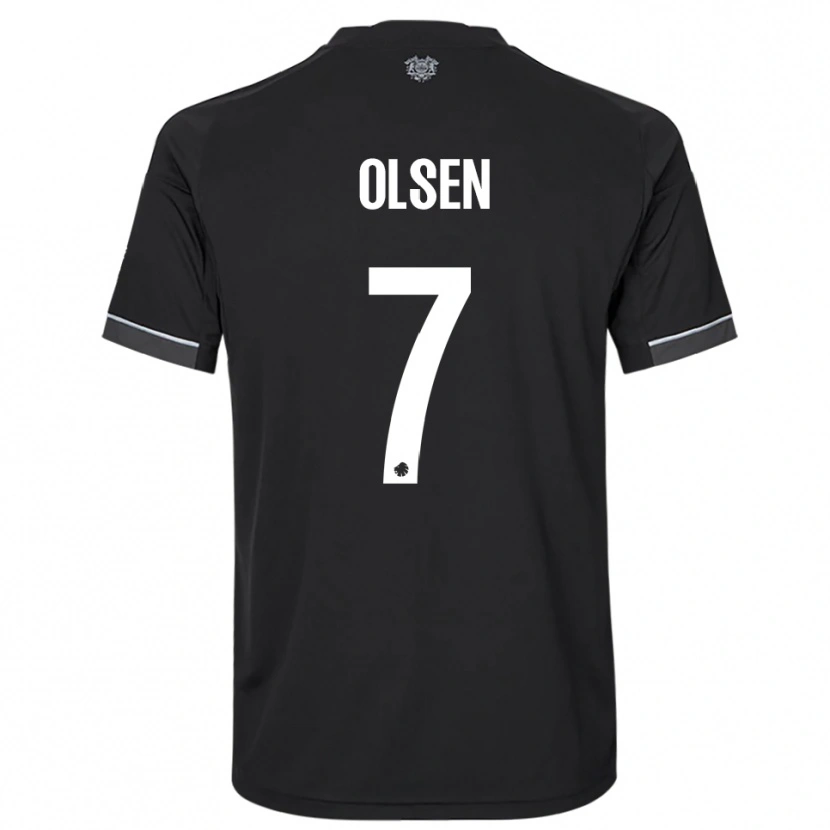 Danxen Herren Gunnar Olsen #7 Schwarz Weiß Auswärtstrikot Trikot 2025/26 T-Shirt Österreich