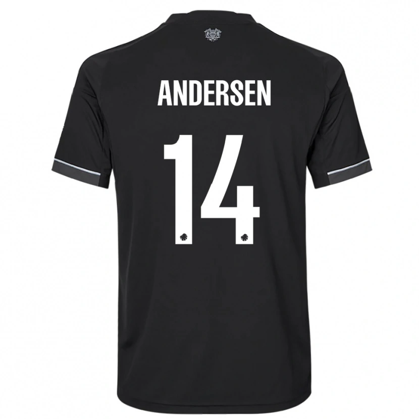 Danxen Herren Svava Andersen #14 Schwarz Weiß Auswärtstrikot Trikot 2025/26 T-Shirt Österreich