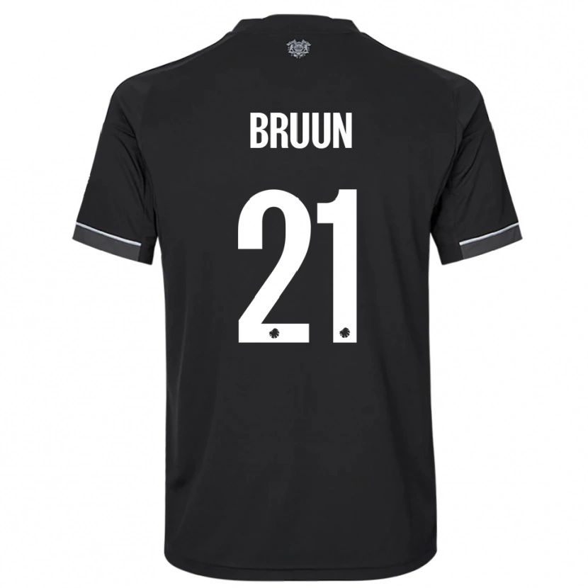Danxen Herren Alfred Bruun #21 Schwarz Weiß Auswärtstrikot Trikot 2025/26 T-Shirt Österreich