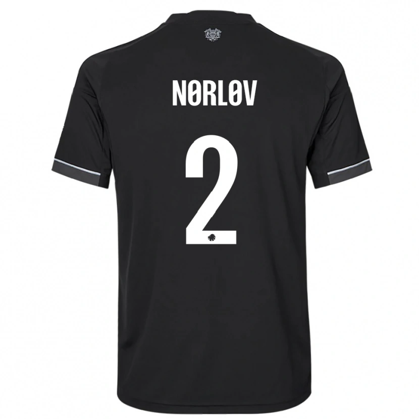 Danxen Herren William Nørløv #2 Schwarz Weiß Auswärtstrikot Trikot 2025/26 T-Shirt Österreich