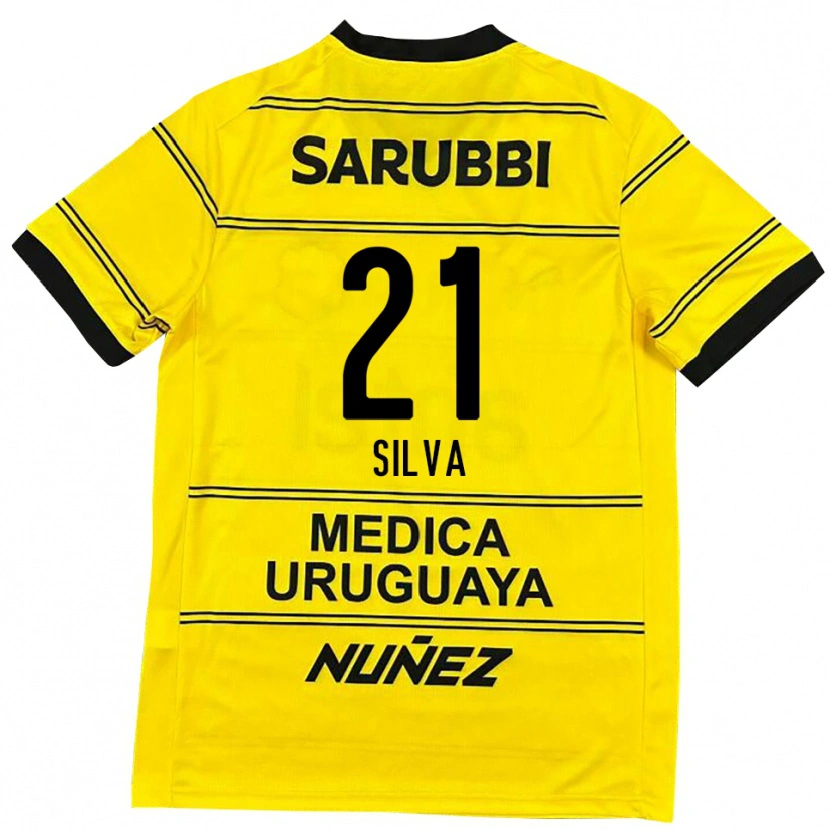 Danxen Herren Gastón Silva #21 Schwarz Gold Auswärtstrikot Trikot 2025/26 T-Shirt Österreich