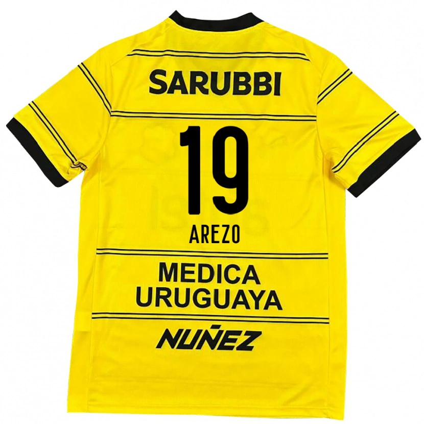 Danxen Herren Matías Arezo #19 Schwarz Gold Auswärtstrikot Trikot 2025/26 T-Shirt Österreich
