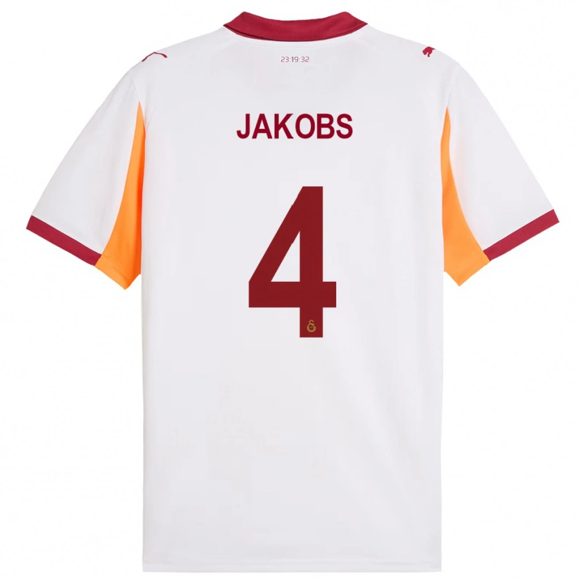 Danxen Herren Ismail Jakobs #4 Weiß Rot Auswärtstrikot Trikot 2025/26 T-Shirt Österreich